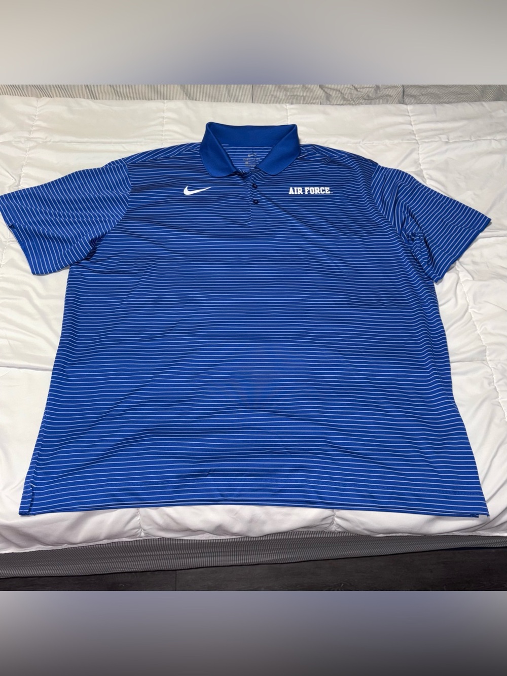 Nike Air Force Academy Polo 3XL Men’s Blue Striped